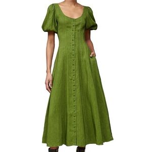 La Ligne Francesca Green Midi Dress